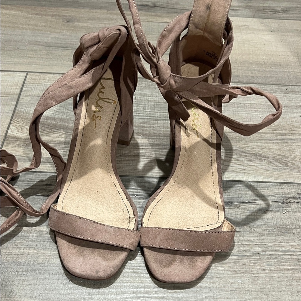 Lulus Pink Wrap Heel